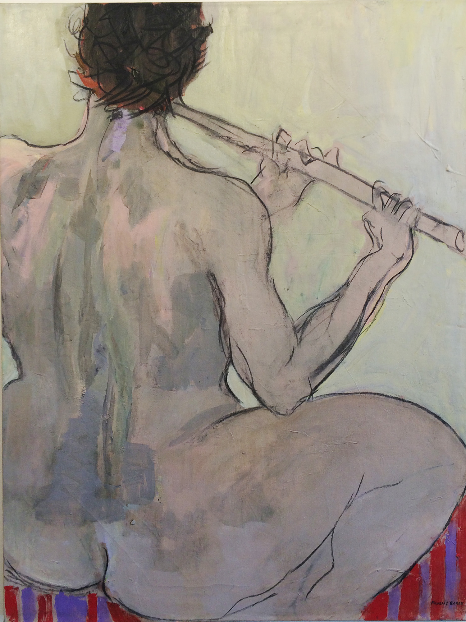 Phyllis Baron - Nude with Flute