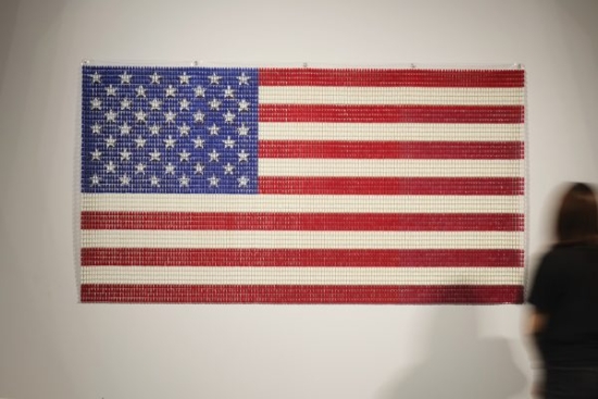 Eriko Kobayashi-Sweet American Dream (sculpture "44 x 82" x 0.5" $2,000)